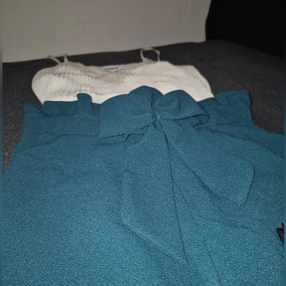 Teal Ruffle Pants - Picture 2 of 4